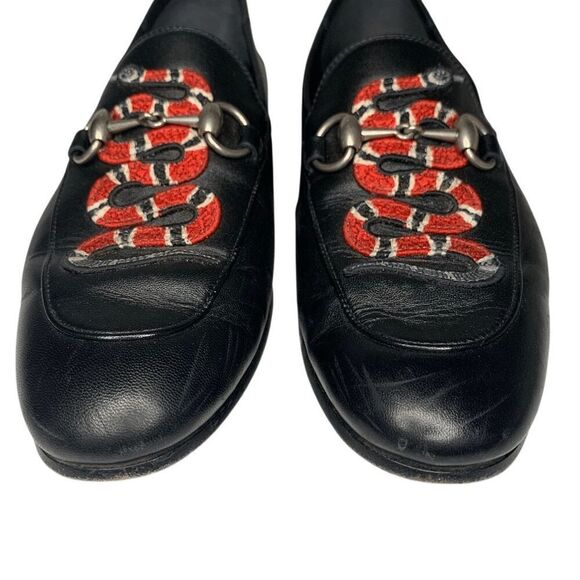 Gucci Brixton Snake-Appliqué Loafers Horsebit Slip On Shoes Mens Size 6/US 6.5 - Picture 4 of 13